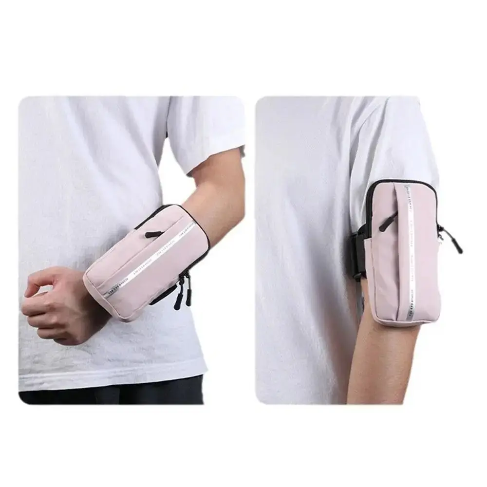 PU Running Mobile Phone Arm Bag Waterproof Large capacity Running Phone Holder Double-layer Lightweight