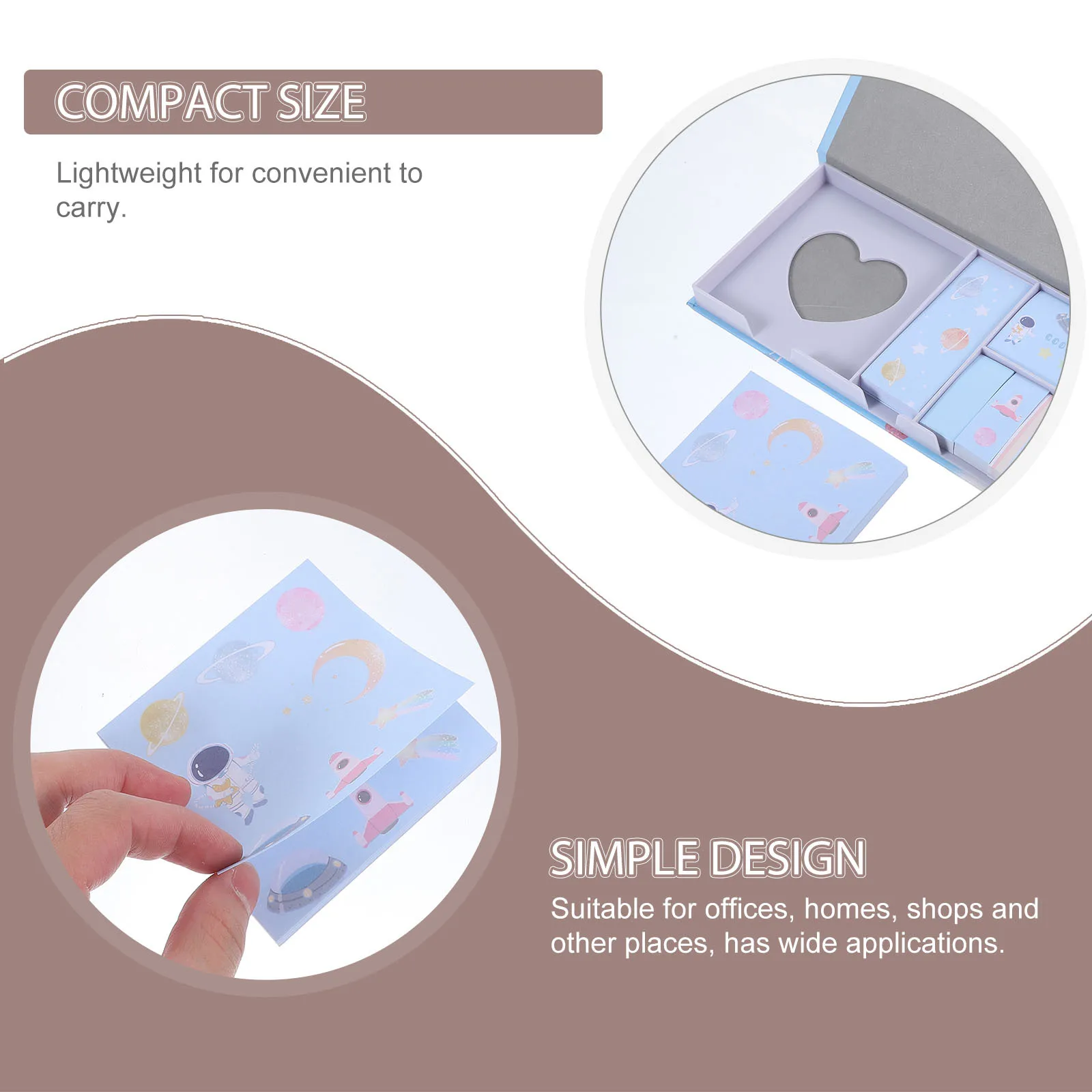 

Note Stickers Tearable Paper Memo Pads Adhesive Notepads Self-adhesive Notes Cute