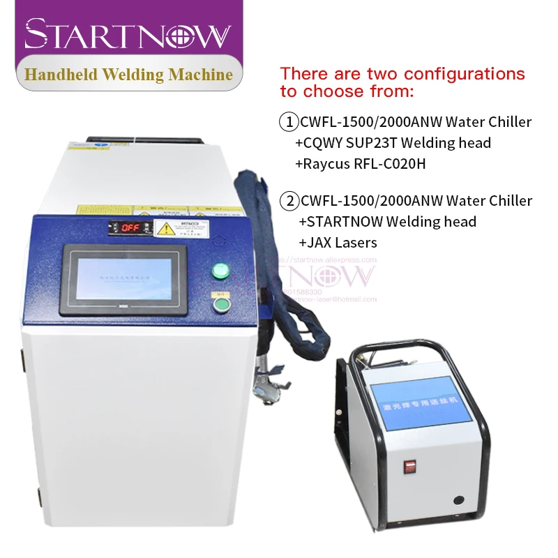 Startnow RAYCUS JAX Fiber Laser Handheld Integrated Welding Machine  1500W 2000W With CWFL Water Chiller Laser Welding Machine