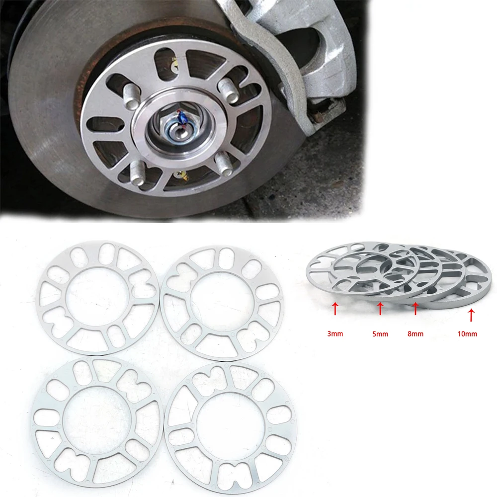 4PCS Alloy Aluminum Wheel Spacers Shims Plate 3/5/8/10mm Universal Wheel Spacers For 4 Lug And 5 Lug Wheels/Rims Car Accessories