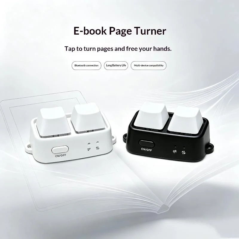 1Pcs Dual Button Page Turner Lightweight Wireless Bluetooth Remote Control Keypad For Kobo E-Book Readers Mobile Phone Tablet