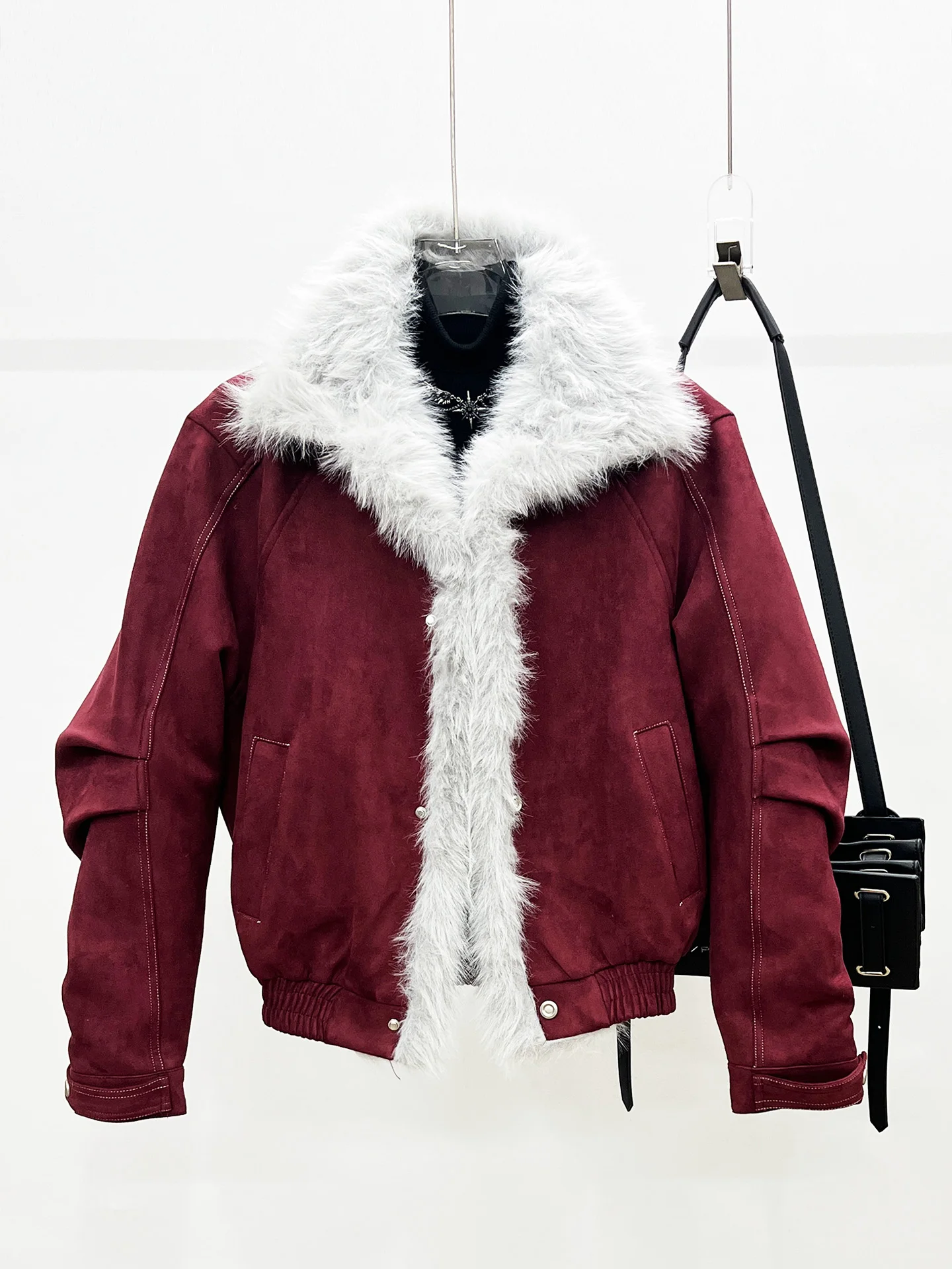 

Корейская высококачественная мужская утепленная хлопковая куртка с меховым воротником, повседневная теплая молодежная модель на пуговицах с длинными рукавами