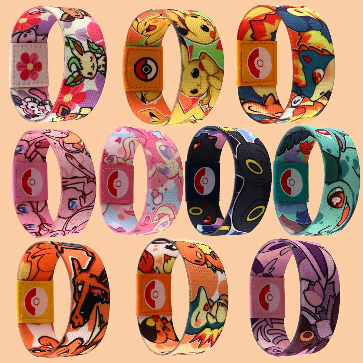 

Cartoon Animation Cloth Stretch Wristband Bracelet Flexible Wrist Band Cuff Bracelet Sports Casual Bangle For Women Men Gifts