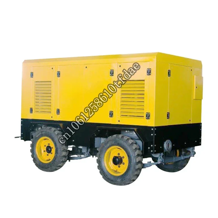 Factory Direct Supply 423 Cfm 12 Bar Low Noise Driven  Engine Mobile Screw Air Compressor For Mining