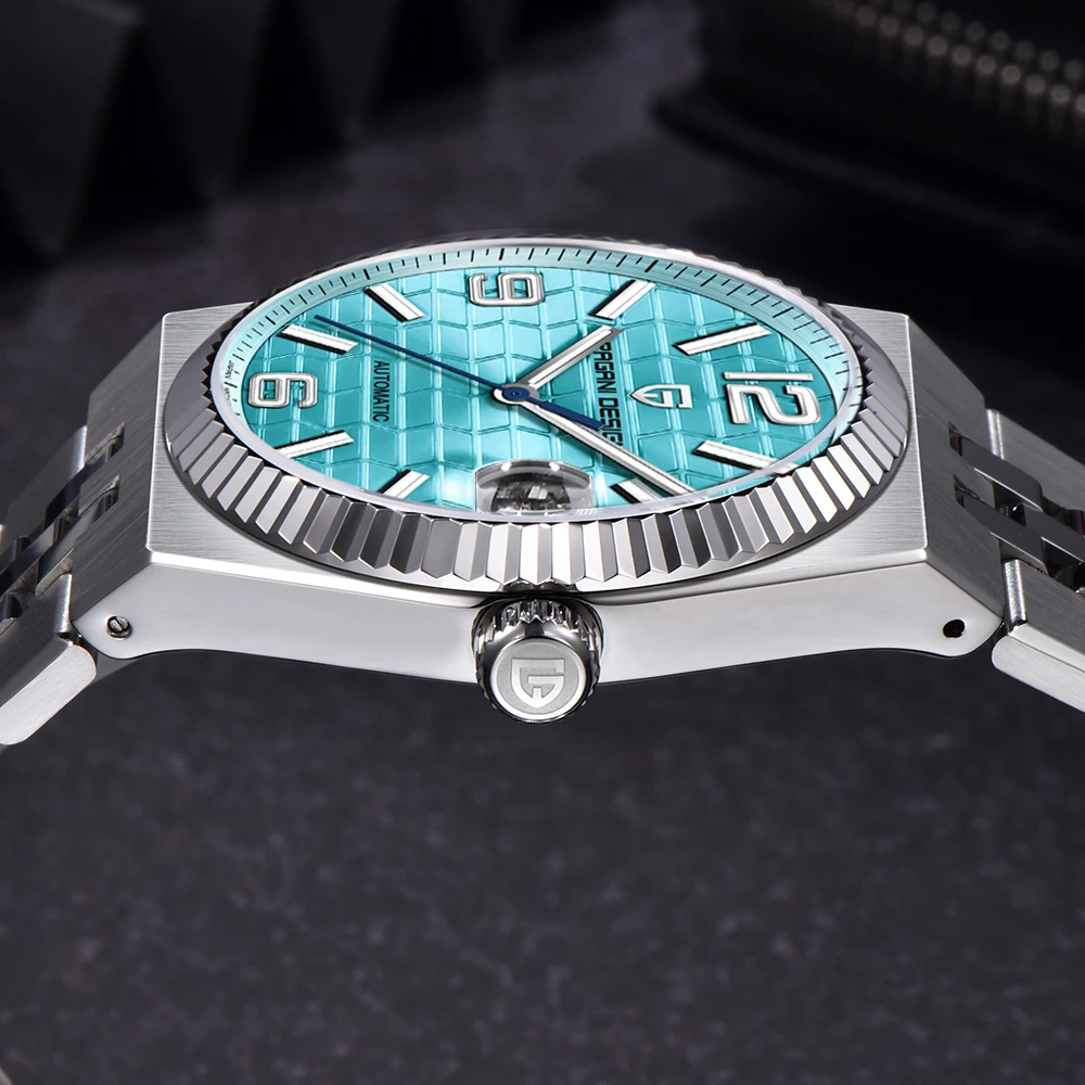 PAGANI تصميم الأعمال 40 مللي متر ساعة ميكانيكية للرجال العلامة التجارية الأعلى الياقوت الزجاج ساعة أوتوماتيكية 100 متر مقاوم للماء ساعة مضيئة + صندوق هدية