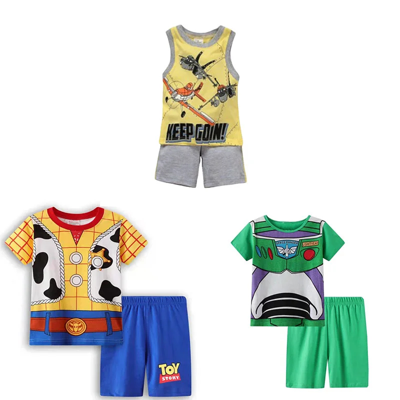 Conjunto de Pijamas de Verano de Dibujos Animados, Camiseta de Manga Corta, Pantalones Cortos, Pijamas de Toy Story, Pijamas DSN, Ropa de Dormir de Buzz Lightyear