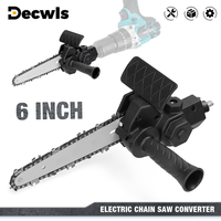 6 Inch Electric Chainsaw, Electric Drill Conversion Electric Chainsaw Adapter, Home Cordless Mini Chainsaw, Wood Cutting Tools