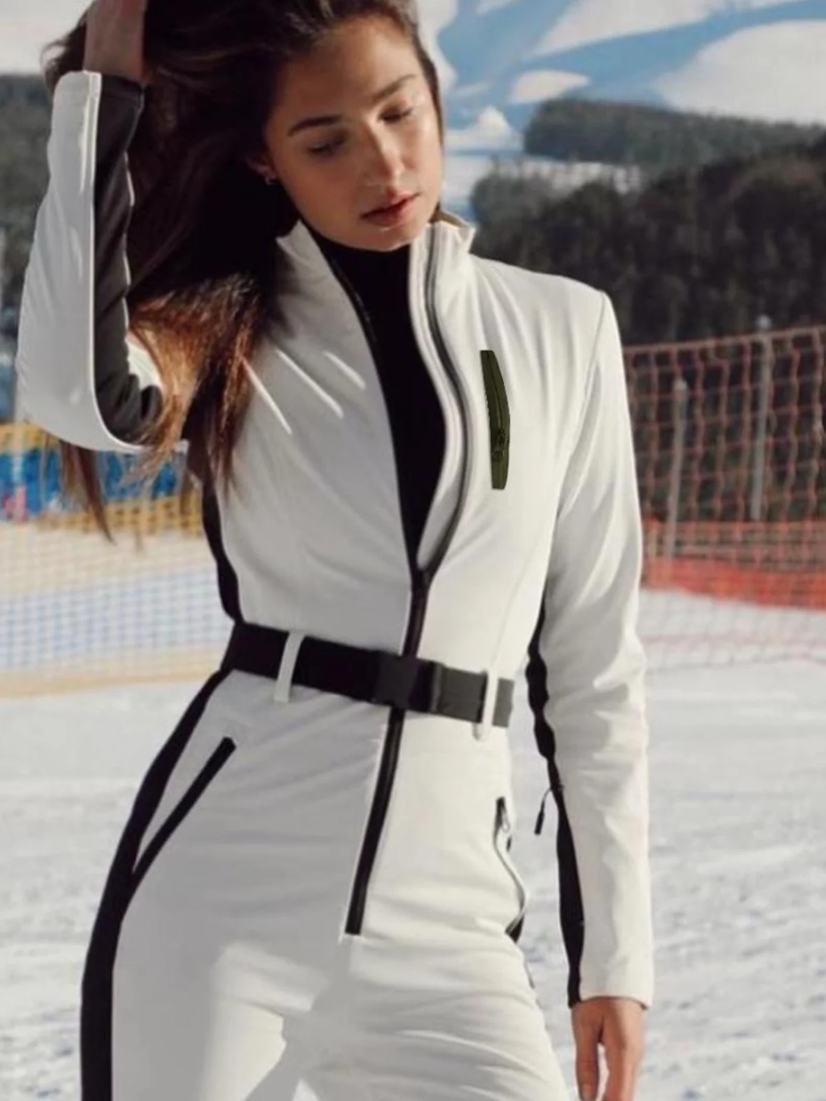 

Women's Warm Waterproof Ski Suit Set Casual Sle High Waist Slim Fit Leggings Brand Unbranded Spring Collection