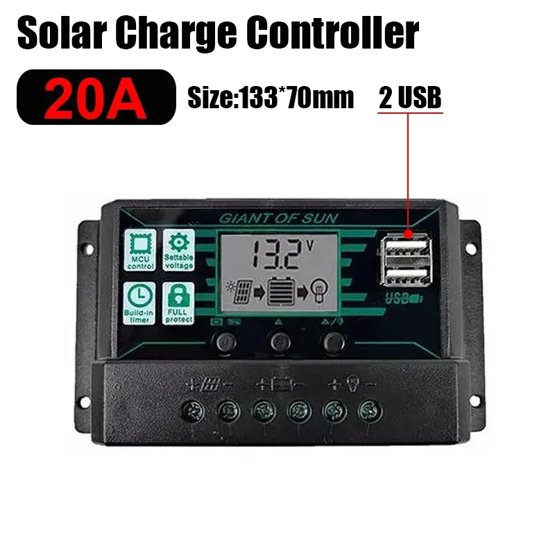 10/20/30/40/50/60/70/80/90/100/150A Solar Controller Digital Display LCD Bildschirm 12V 24V Solar Panels Batterie Laderegler