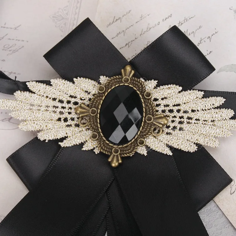 57 farben Wunderschöne Band Bowtie Schwarz Schmuck Metall Männer Hochzeit Party Schmetterling Weibliches Hemd Zubehör Damen Luxus Pin Fliege – Detail 4