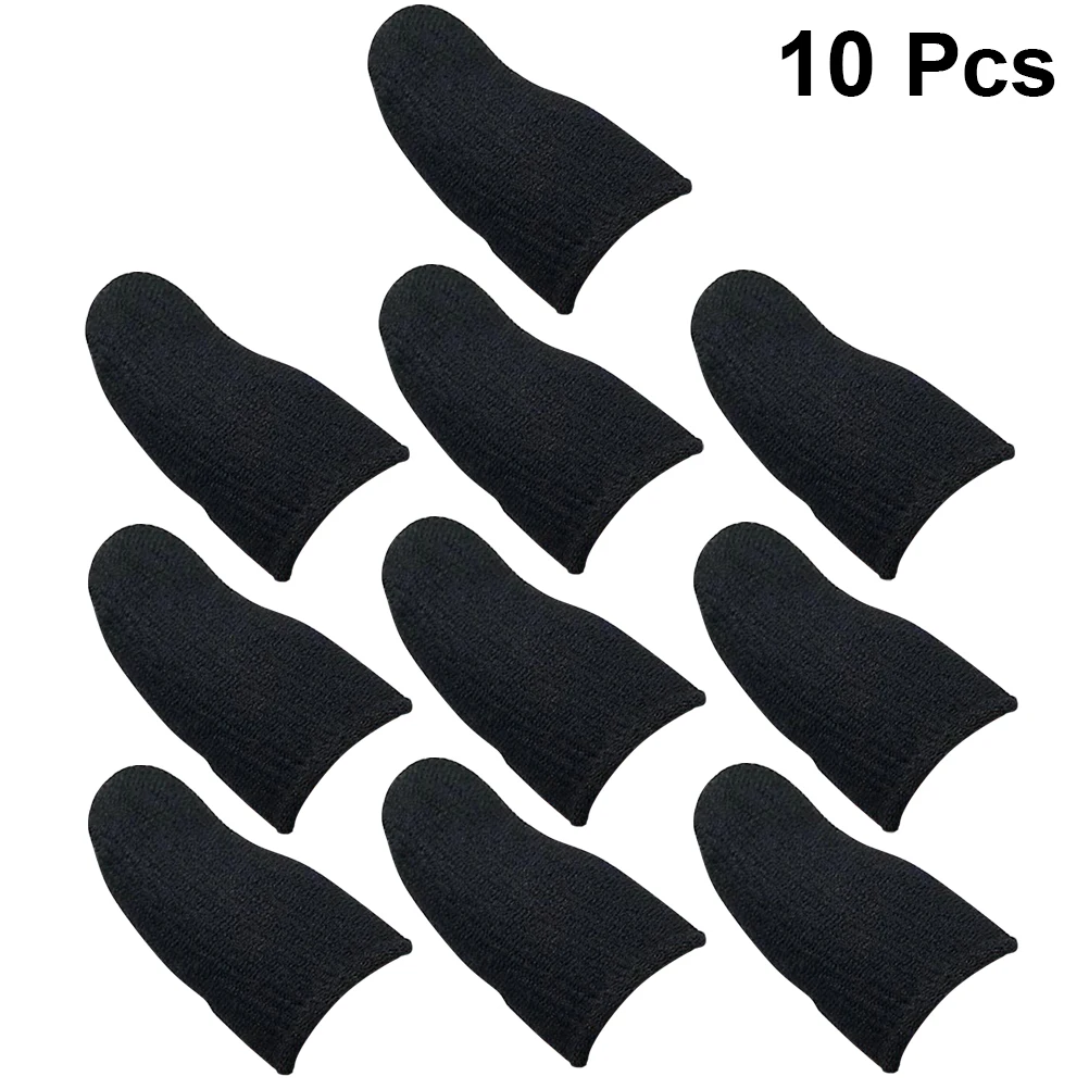 

10 pcs Game Finger Sleeves Fast Sweat Kick Away Oil Proof Anti Slip Thumb Cover Gaming Accessories Screen Touch Conductive Fiber