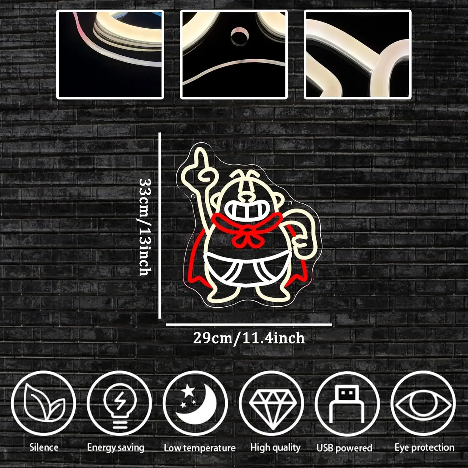 مضحك الكرتون ضوء النيون تسجيل USB عكس الضوء LED النيون تسجيل لغرفة النوم غرف معيشة نادي بار رجل كهف هدايا الحفلات جدار ديكور