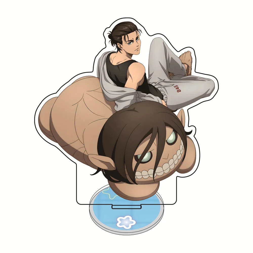 أنيمي هجوم على تيتان 15 سنتيمتر الاكريليك حامل إرين ييغر منضدية الزينة اكسسوارات ديكور الهدايا منتجات رائعة #3