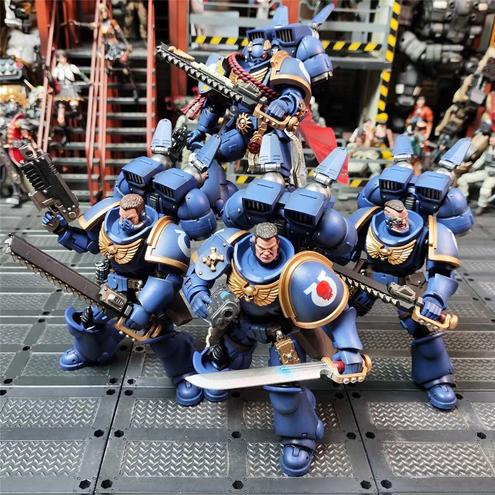 [IN STOCK] JOYTOY Warhammer 40K 1/18 Action Figures Ultramarines Jump Pack Captain Intercessors Anime Model Toys Gift