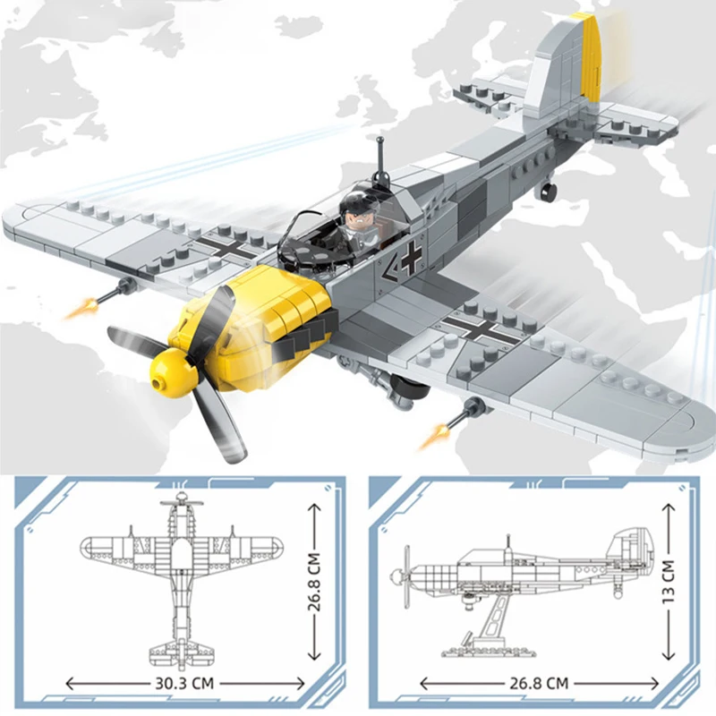 327Pcs Bricks WWII Military Model Tomahawk Fighter Building Blocks/Educational Assembly Toys For Boys/Boys Children Adult Gifts