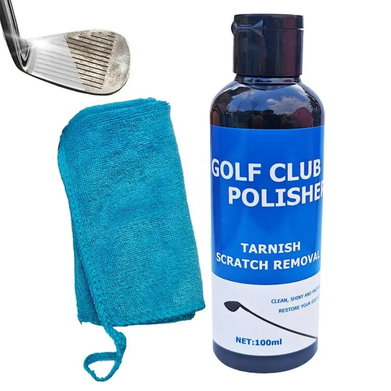 Golf Club Care Kit 100ml Golf Club Cleaning Kit With Towel Professional Restorer Cleaning Solution Long Lasting Polisher For