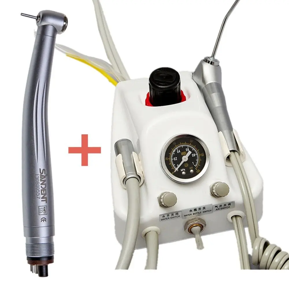 

Dental Portable Air Turbine Unit Work With Air Compressor +Nsk Pana Max High Speed Handpiece 4Hole