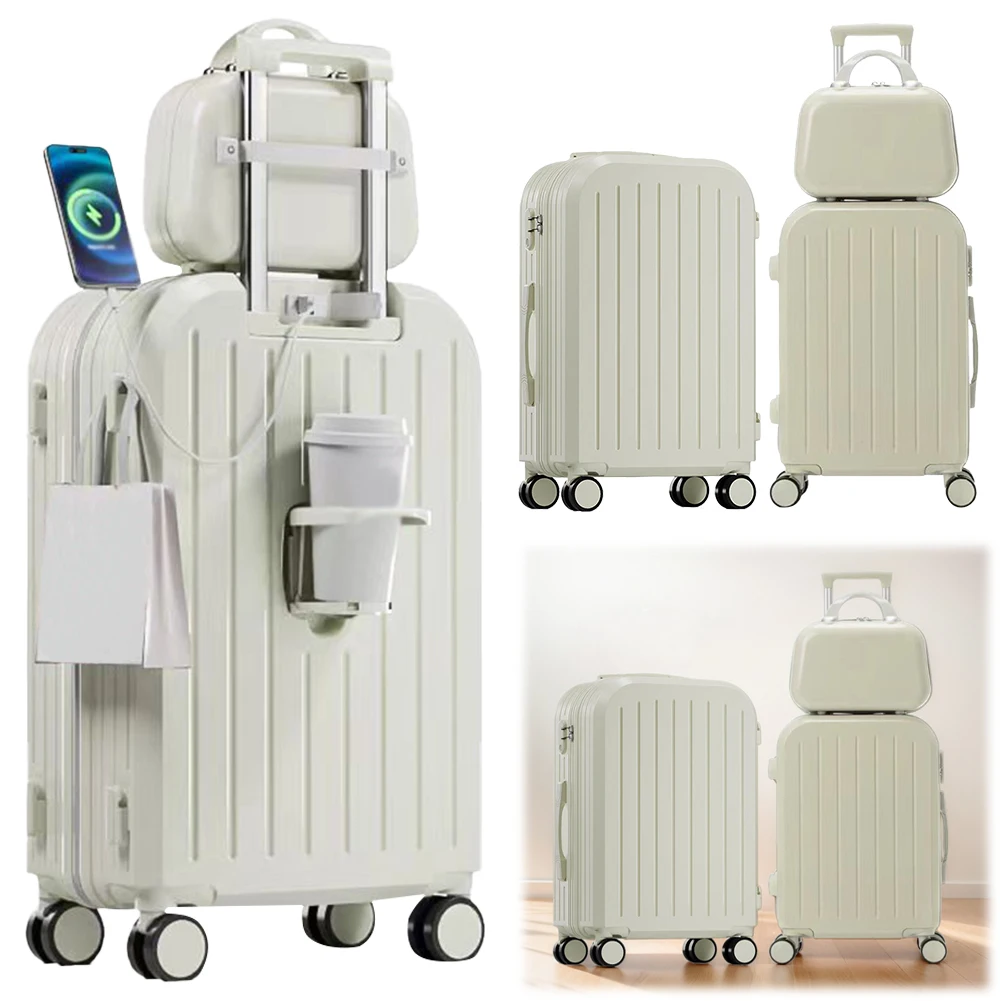 Valises à coque rigide de 12 pouces, 20 pouces, 24 pouces, avec roulettes, ensemble de bagages roulants, valise de voyage à serrure approuvée par TSA sur roulettes