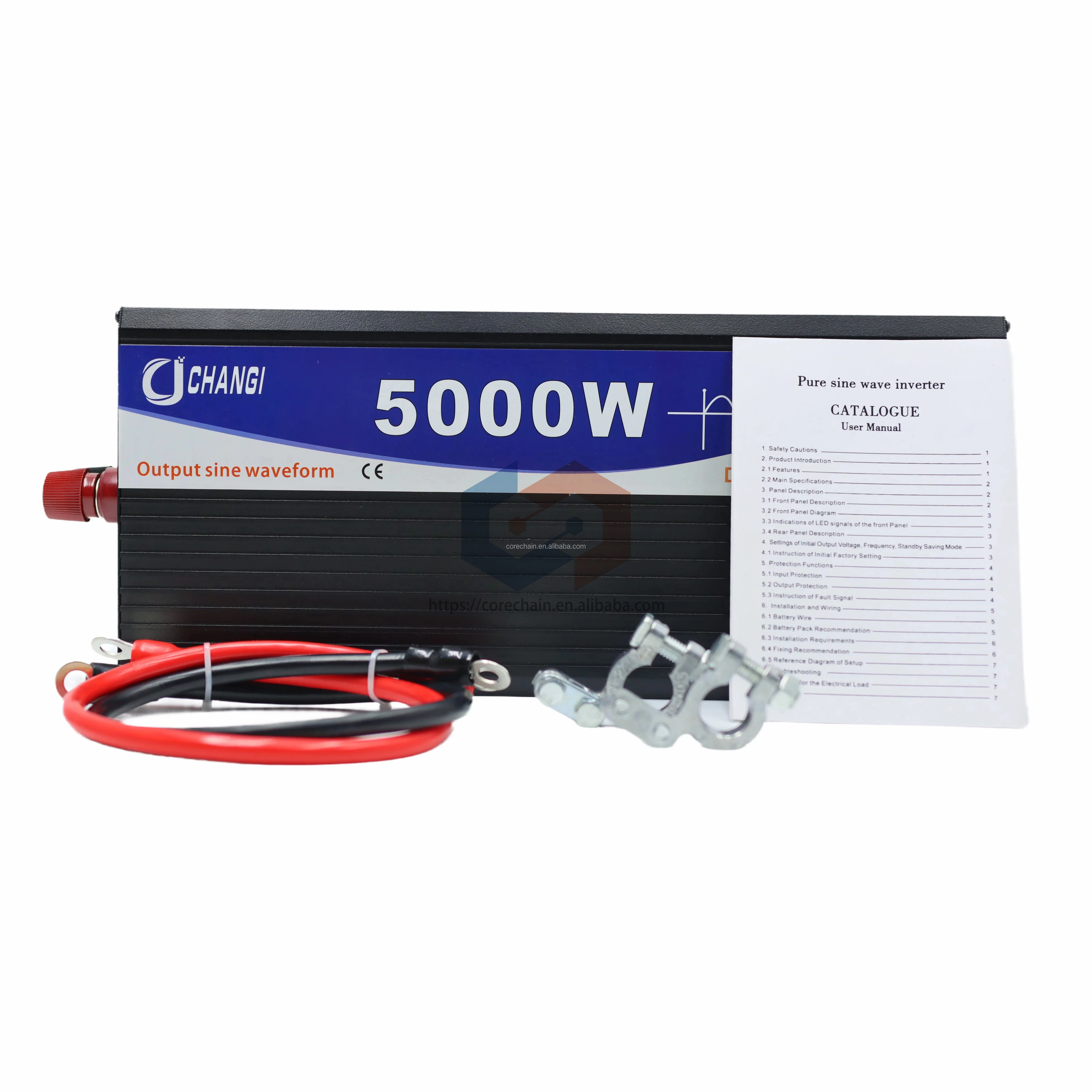 

Inverter 5000W Pure Sine Wave 12v/24v/36v/48v/60v/72v DC To 110V 60Hz 220V 50Hz Low Frequency Inverter Power Converter