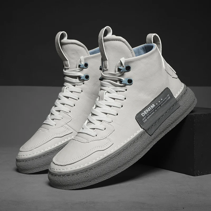 

Мужские классические и универсальные высокие кроссовки Four Seasons 2025 года, модная и повседневная мужская обувь, высокие ботинки, мужская обувь