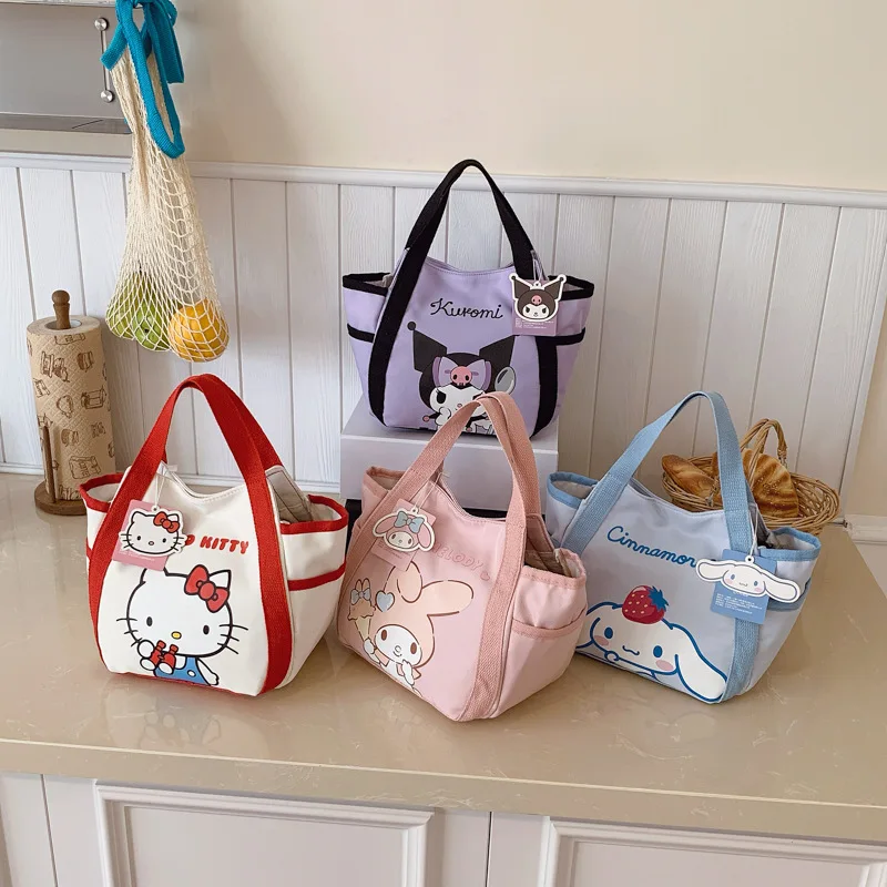 

Original Genuine Sanrio Cosmetic Cases for Women hello kitty Cute Bento Bag Office Worker Large-capacity Commuting Tote Bag