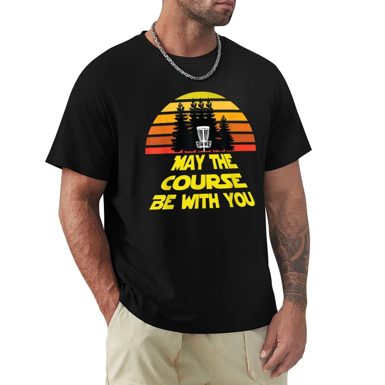 

Disc Golf Shirt May The Course Be With You Frolf Shirt T-Shirt boys whites designer shirts cotton t shirt men