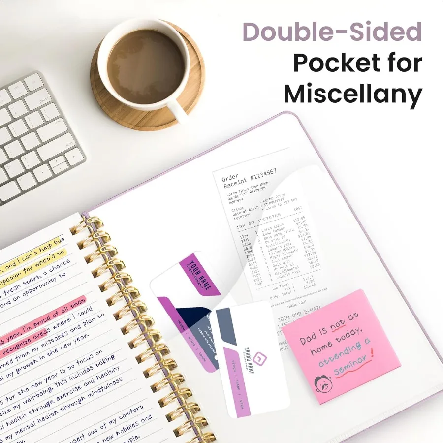 مجلة دفتر ملاحظات حلزوني مبطن للعمل 300 صفحة سميكة B5 7.1x10 مجلة مسطرة للكلية للنساء دفتر ملاحظات بغلاف مقوى لـ