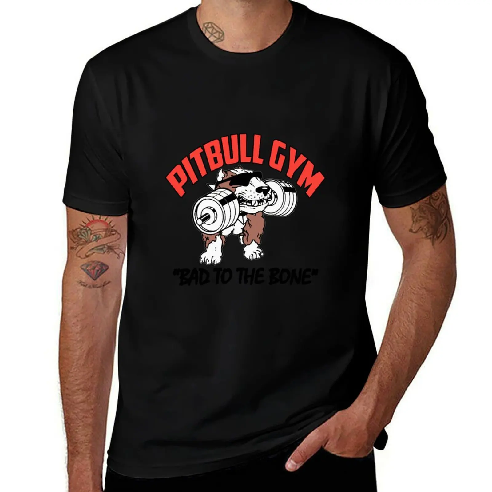 PITBULL GYM T-Shirt Plus Size Workout Short Sleeve Top T-Shirt