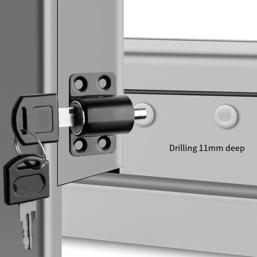 1 Set Sliding Door Window Locks Limiter With Keys For Baby Child Safety Protection Anti-theft Door Security Lock Catches