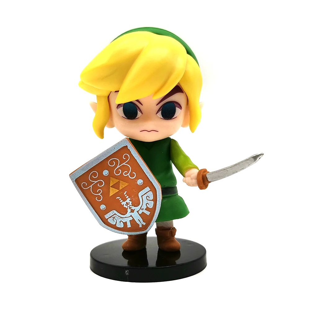 The Legend of Zelda 6 sztuk / zestaw 10 cm Q Wersja Link Księżniczka Zelda Figurka Gra Dekoracja Anime Ozdoby Kolekcja modeli Lalki