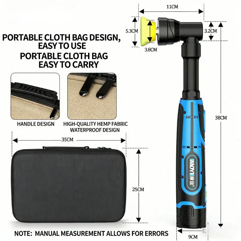Car Polishing Waxing Glazing Machine Lithium-ion Spot Polisher Portable Electric Grinder for Car Maintenance