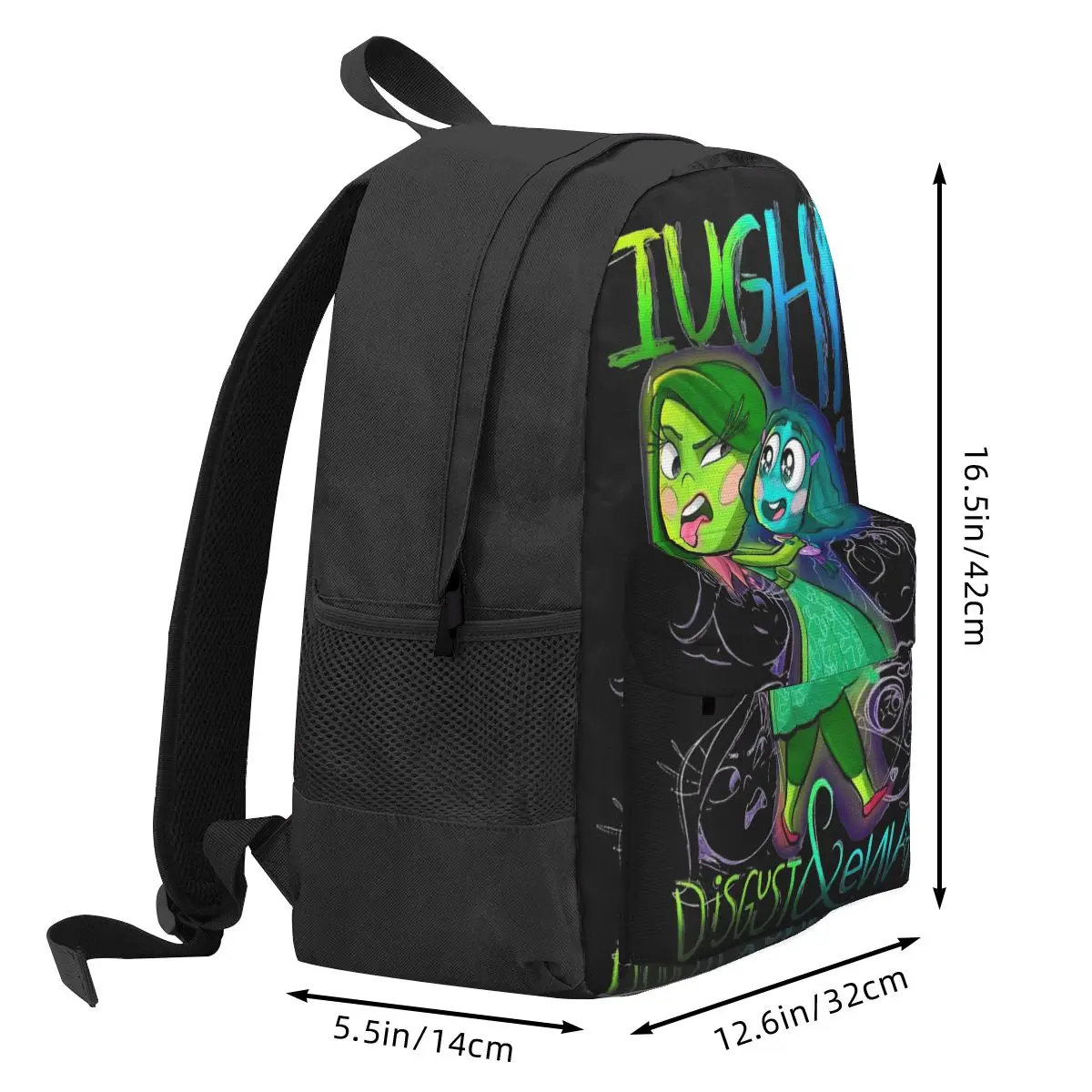 Inside Out-Mochila con estampado 3D para mujer, morral escolar de dibujos animados para ordenador, bolso de hombro impermeable