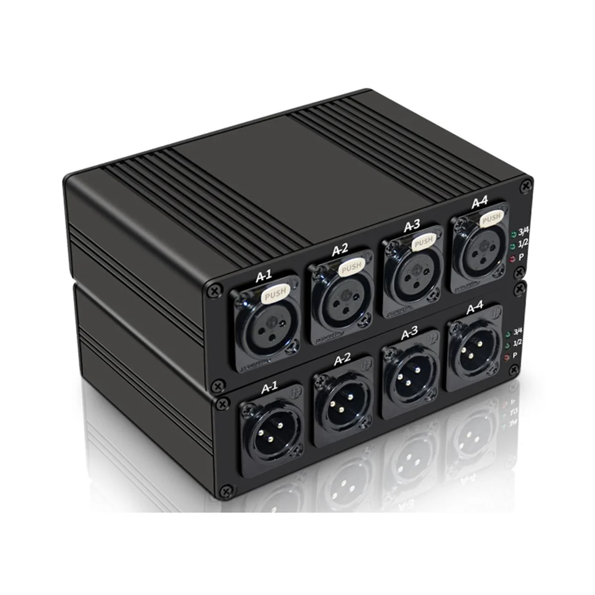 

4 Channels XLR Audio Fiber Optical Extender Via SC Fiber Optical Up to 20Km XLR Balanced Extender Audio EU Plug