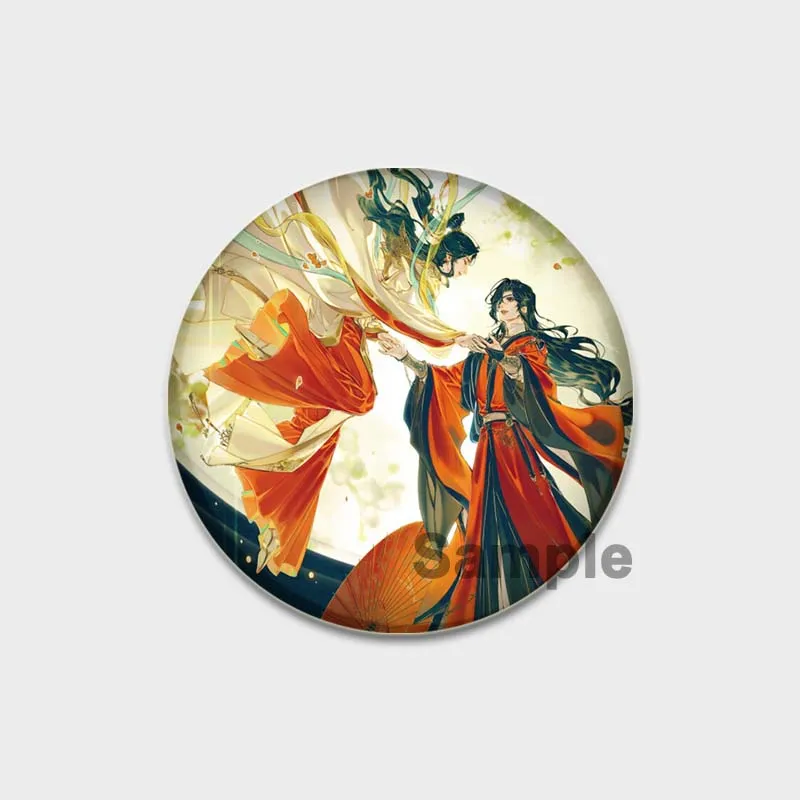 Heaven Official’s Blessing Brooch for Backpack Tian Guan Ci Fu Hua Cheng Xie Lian Cosplay Badge Pin Anime Jewelry Clothes Decor