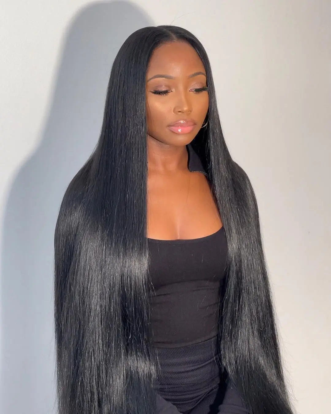 13x6 Hd Lace Frontal Wig Preplucked Wig 40 Inch Ready To Wear Straight Lace Front Wigs Human Hair 13x4 Wigs 100 Human Hair Wigs