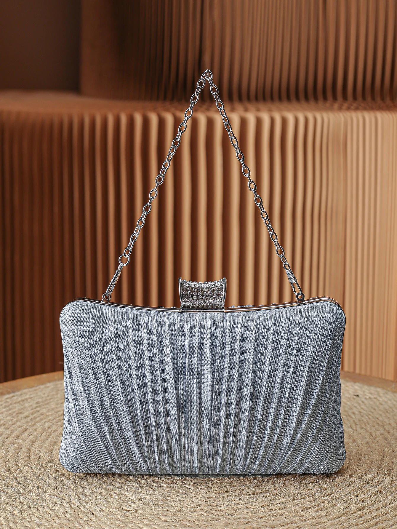 Sparkling Clutch Purses Bride and Bridesmaid Handbag Elegant Detachable  Chain Evening Bag for Women Club Party