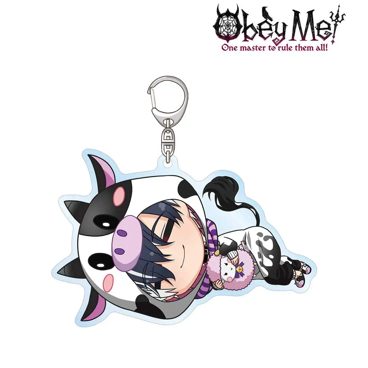 Loen Anime Peripheral Store Obey Me! Leviathan Asmodeus Mammon Lucifer Sleeping Acrylic Keychain Pendant Fans Gifts About 6cm