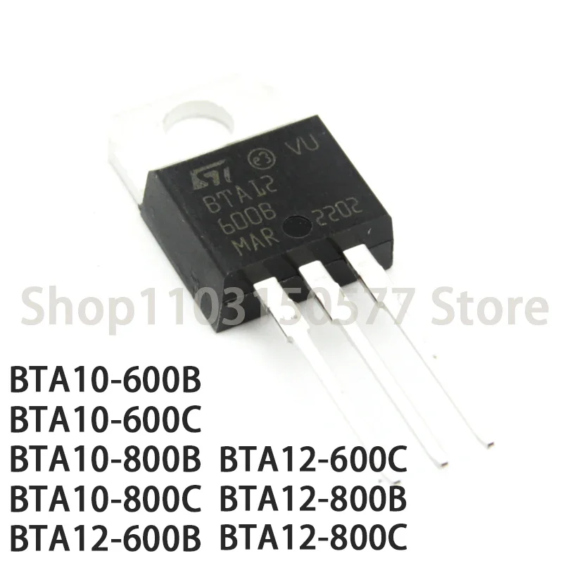 1 unidad, BTA10-600B, BTA10-600C, BTA10-800B, BTA10-800C, BTA12-600B, BTA12-600C, BTA12-800B, BTA12-800C-TO-220