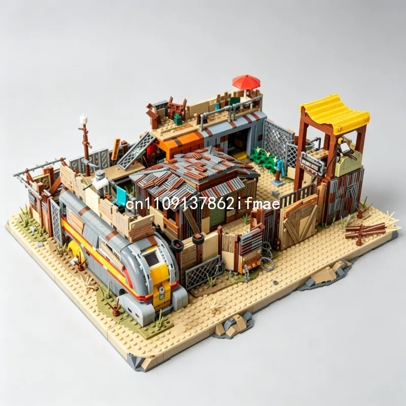 3709 PCS Post-Apocalyptic Settlement Building Blocks Desert Camp Diorama Assembly Model Toy Gift For Adults Home Decoration
