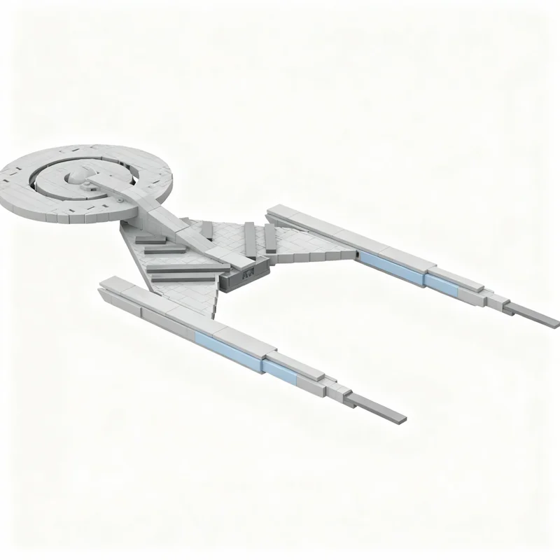 673PCS MOC Space Exploration Star Treken Crossfield Class Discovery Model Building Block Collectible DIY Creative Brick Gift
