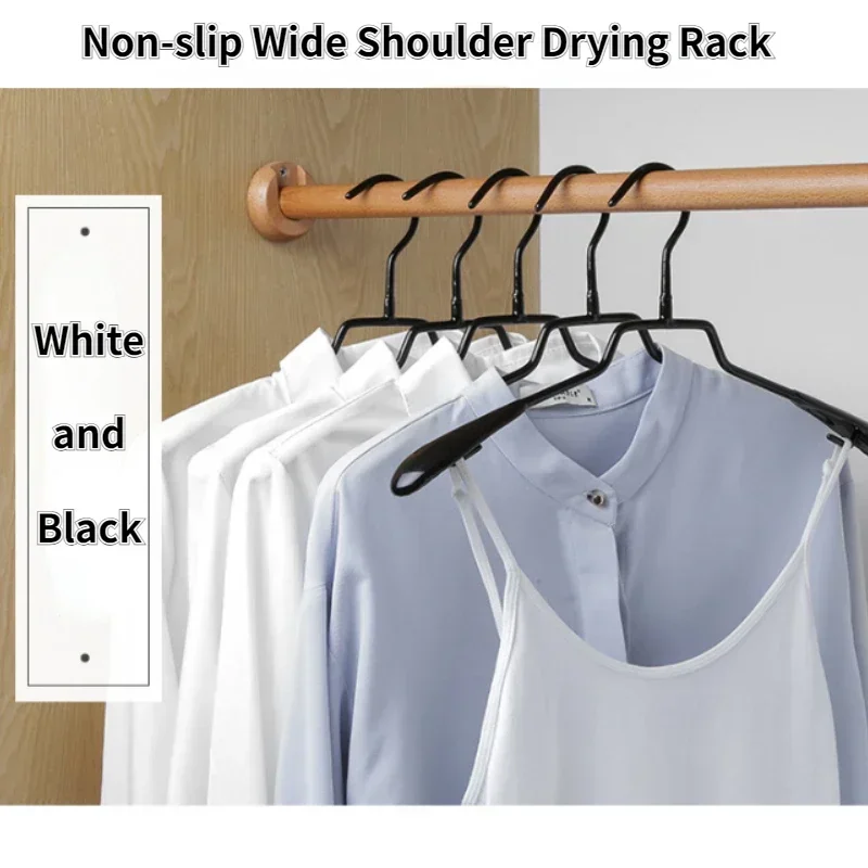 

5 Pack Wide Shoulder Hangers,Suit Coat Hanger with Non Slip Hooks, Clothes Racks Smooth Finish for Sweater,Pants,Jacket,Dress