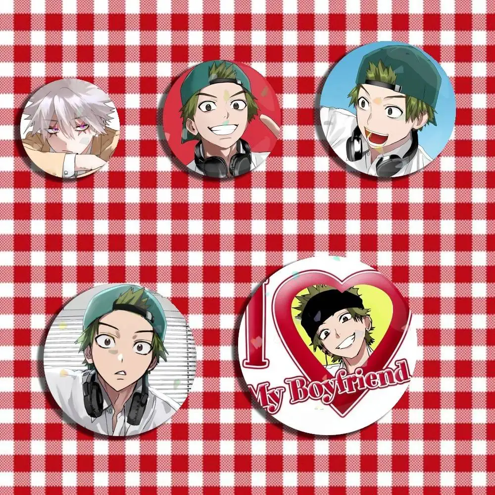 

Phantom Busters Tamon and Kanzaki Laser Badge Creative Pins Brooch for Decor Gifts Fans Collect Easter decorations