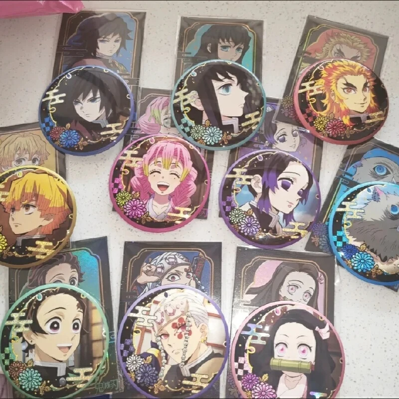 

10 шт./кор., лазерная карта в стиле аниме и булавка, значок для косплея с защитным чехлом, жесть, брошь, реквизит, подарок на день рождения