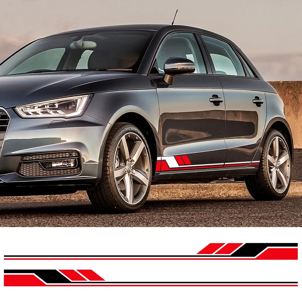 

Car Side Door Sticker Racing Stripe Exterior Graphics Accessories For Audi A1 8X GB GBA Sportback Quattro Ego TFSI E-Tron Urban