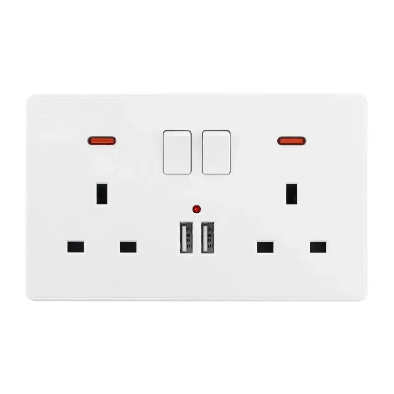 

Malta Electrical Switches With Usb UK Plastic 110-250V Panel Socket Gold/White/Black/Silver Wall
