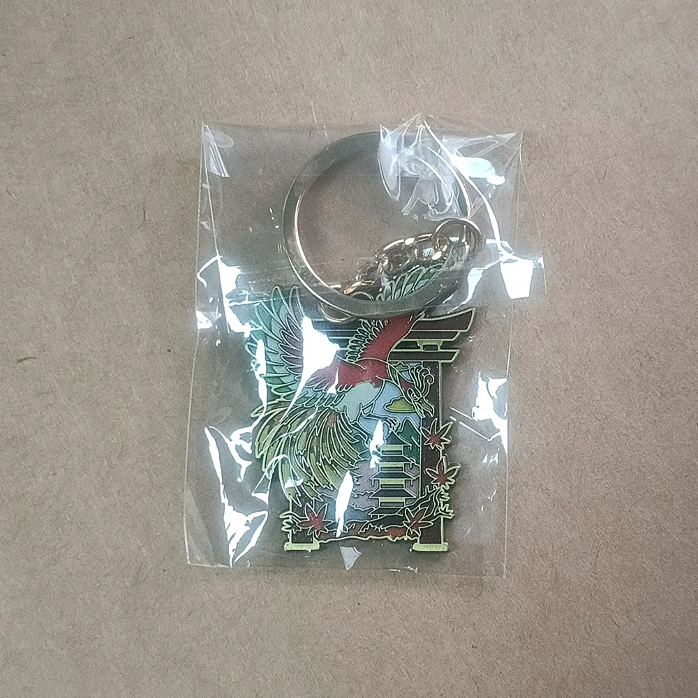 Ho-Oh Phoenix Schlüsselanhänger aus Zinklegierung, japanisches Torii-Tor, Kyoto Ahornblatt Schlüsselring, Rucksack-Anhänger, Gaming-Charms, Geschenkzubehör – Detail 9