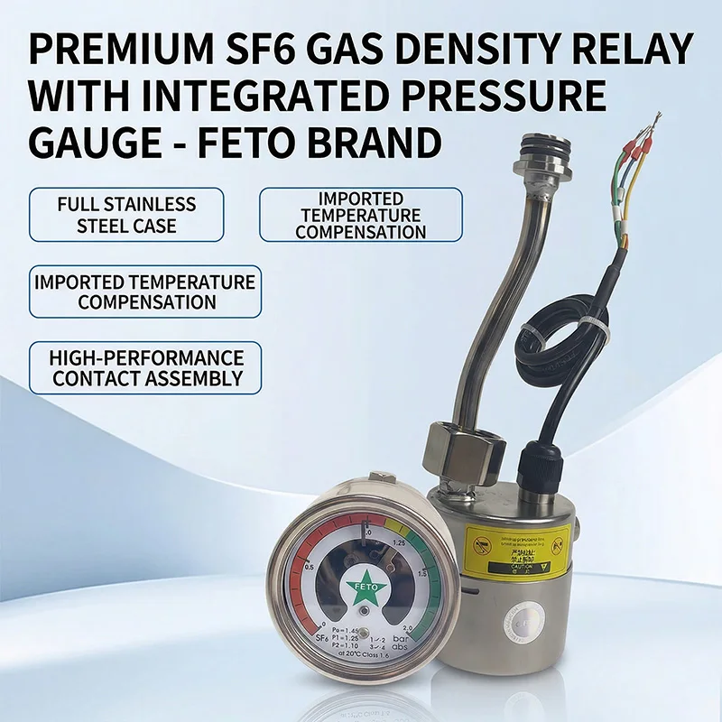 

SF6 Gas Density Monitor Y60 Series, Pressure Gauge for Switchgear, RMU and Sealed Electrical Equipment