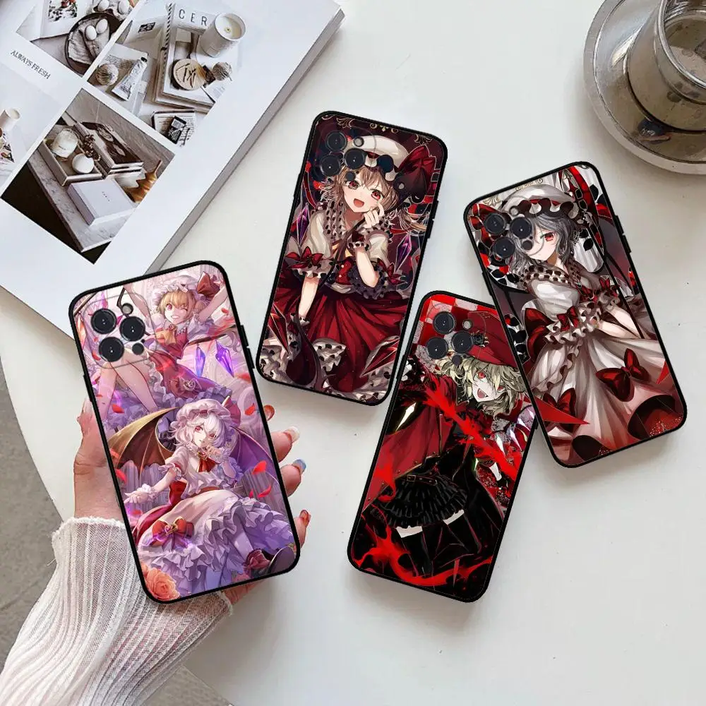 Anime Touhou Scarlet Eyes Phone Case Silicone Soft for iphone 15 14 13 12 11 Pro Mini XS MAX 8 7 6 Plus X XS XR Cover