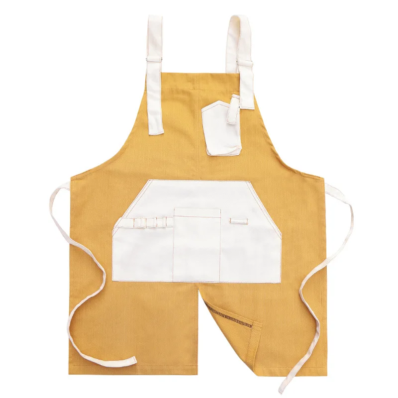 Barista Apron Japan-style Breathable Anti-fouling Home Neatening Kitchen Catering Barber Milk Tea Shop Nail Salon Work Clothes