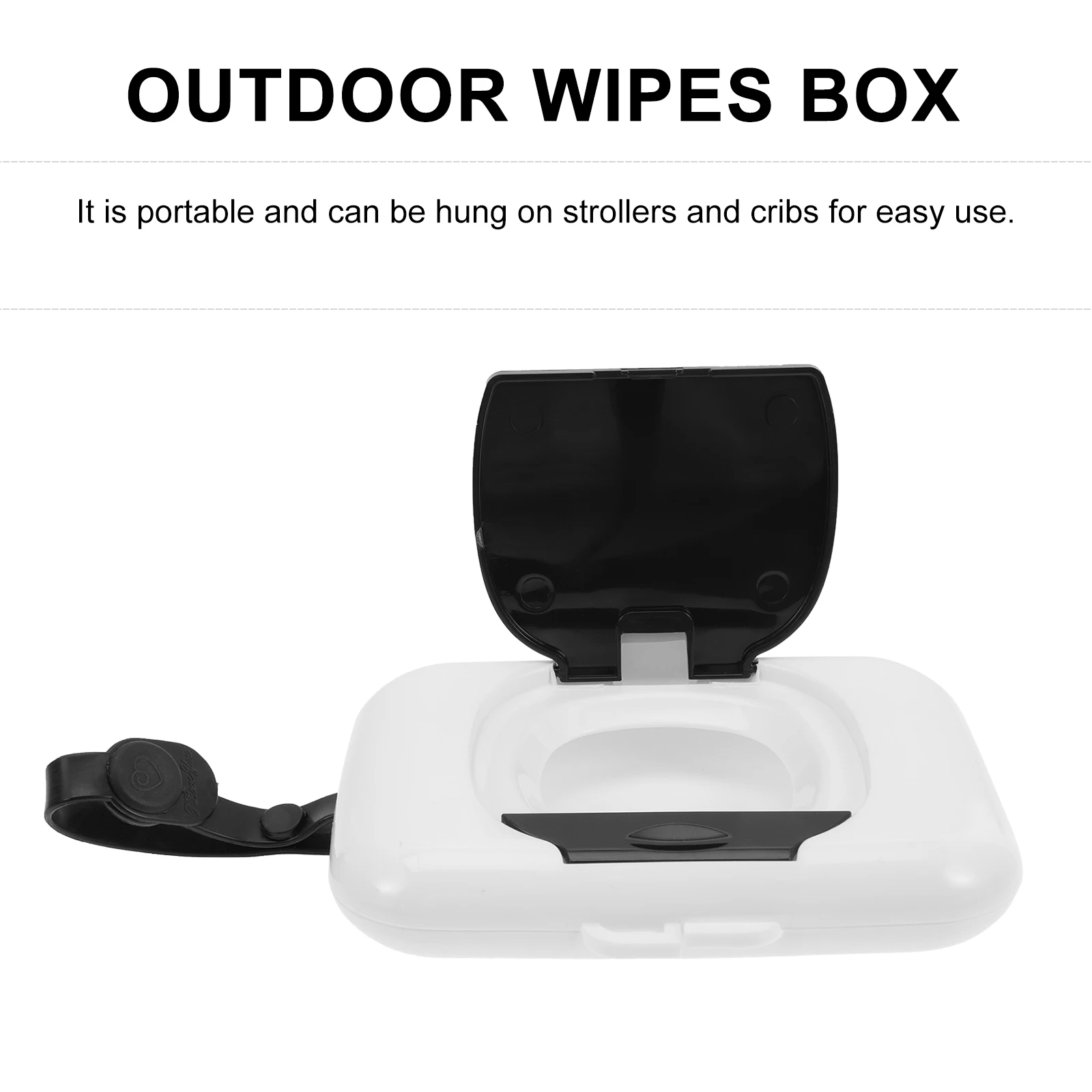 

Portable Wipes Dispenser Storage Box Refillable Wet Tissue Container For Stroller Crib Car Durable Rope Hanging Outdoor Use
